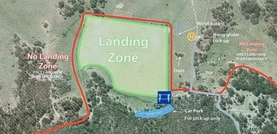Blackheath Landing Zone with car park highlighted